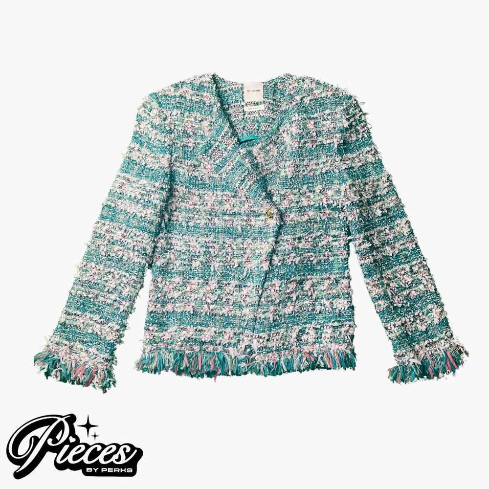 RARE St. John Tweed Multicolored - Teal Blazer
Jacket